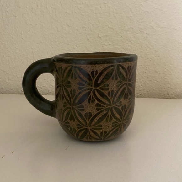 Handmade Coffee Mug Teal Signed - Picture 1 of 5